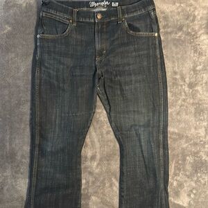 Wrangler Men's Bootcut Jeans - Dark Blue 34 x 32